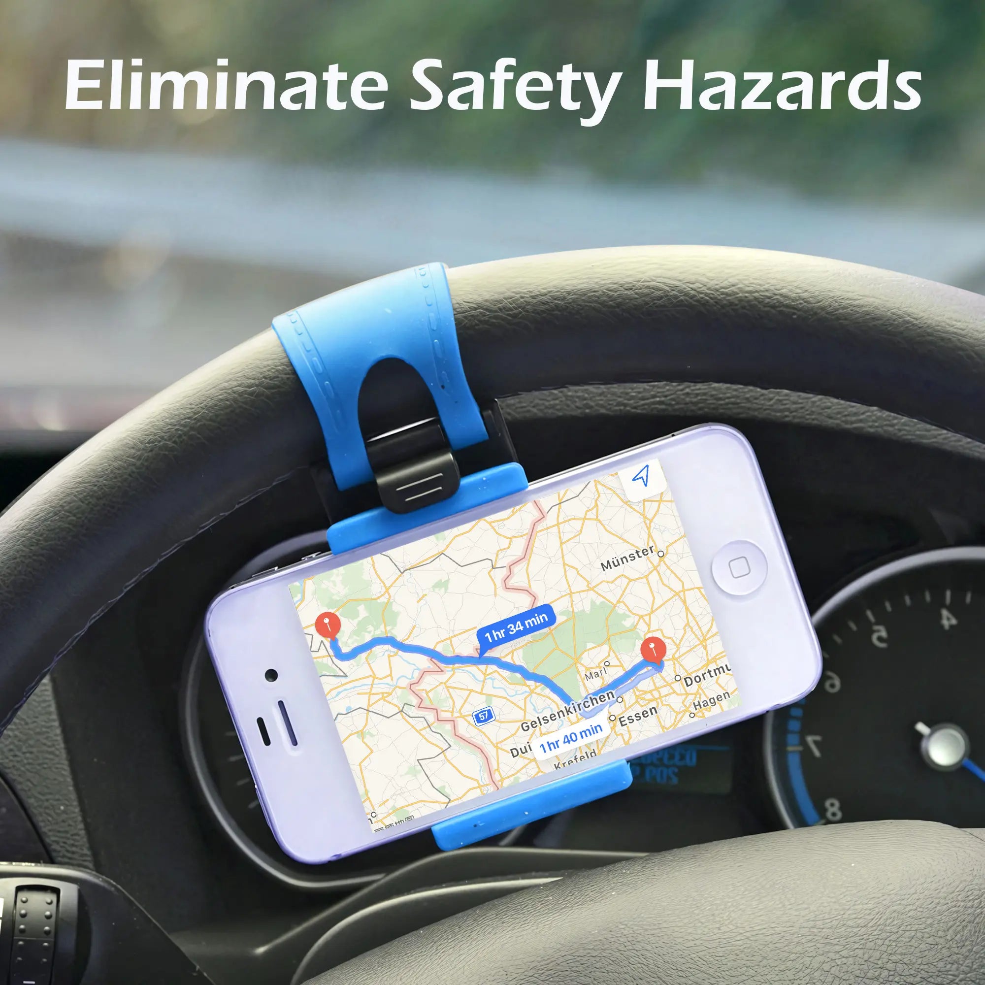 2 Counts of Steering Wheel Phone Holders, Mixed Color Fixers, Stable during Driving, Phone Won’T Fall Off