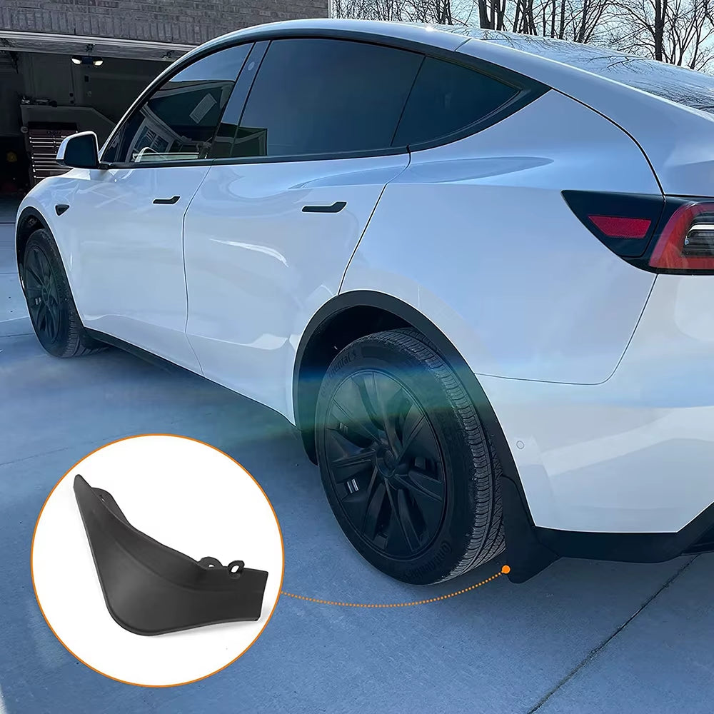 Mud Flaps for Tesla 2020 - 2024 2025 Model Y Juniper Splash Guards Fender No Drilling No Tape All Weather Mudflaps Accessories