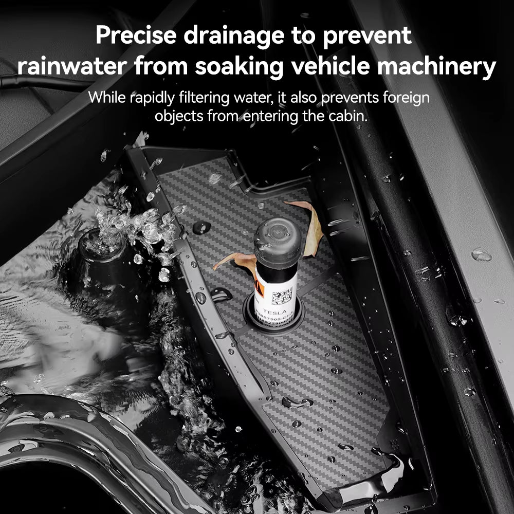 for Tesla Model 3 Highland Model Y Juniper 2026 Front Cabin Anti-Clog Cover Water Channel and Leaf Blocking Mod Accessory