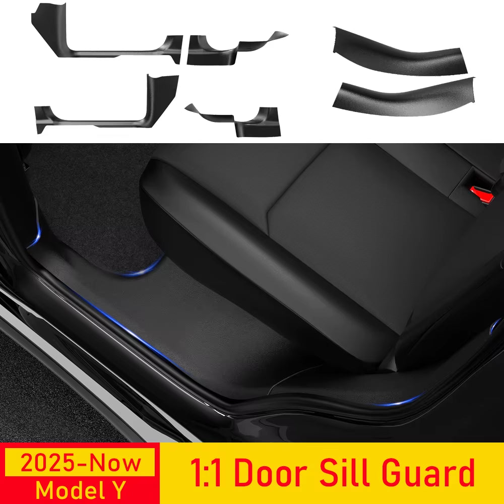 Front Rear Door Sill Guard for Tesla Model 3 Y Juniper 2025 2026 Pedal Protector Cover Anti-Kick Mats anti Dirty Pad Accessories