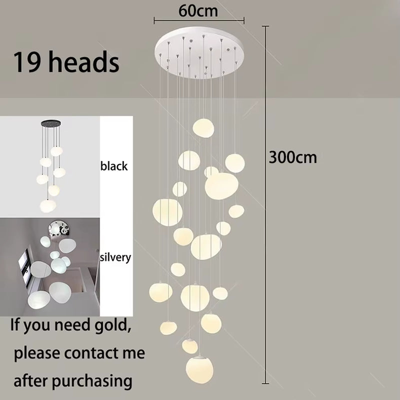 Modern Home Decor Led Lights Pendant Light Lamps Forstaircase Chandeliers for Living Room Hanging Light Indoor Lighting