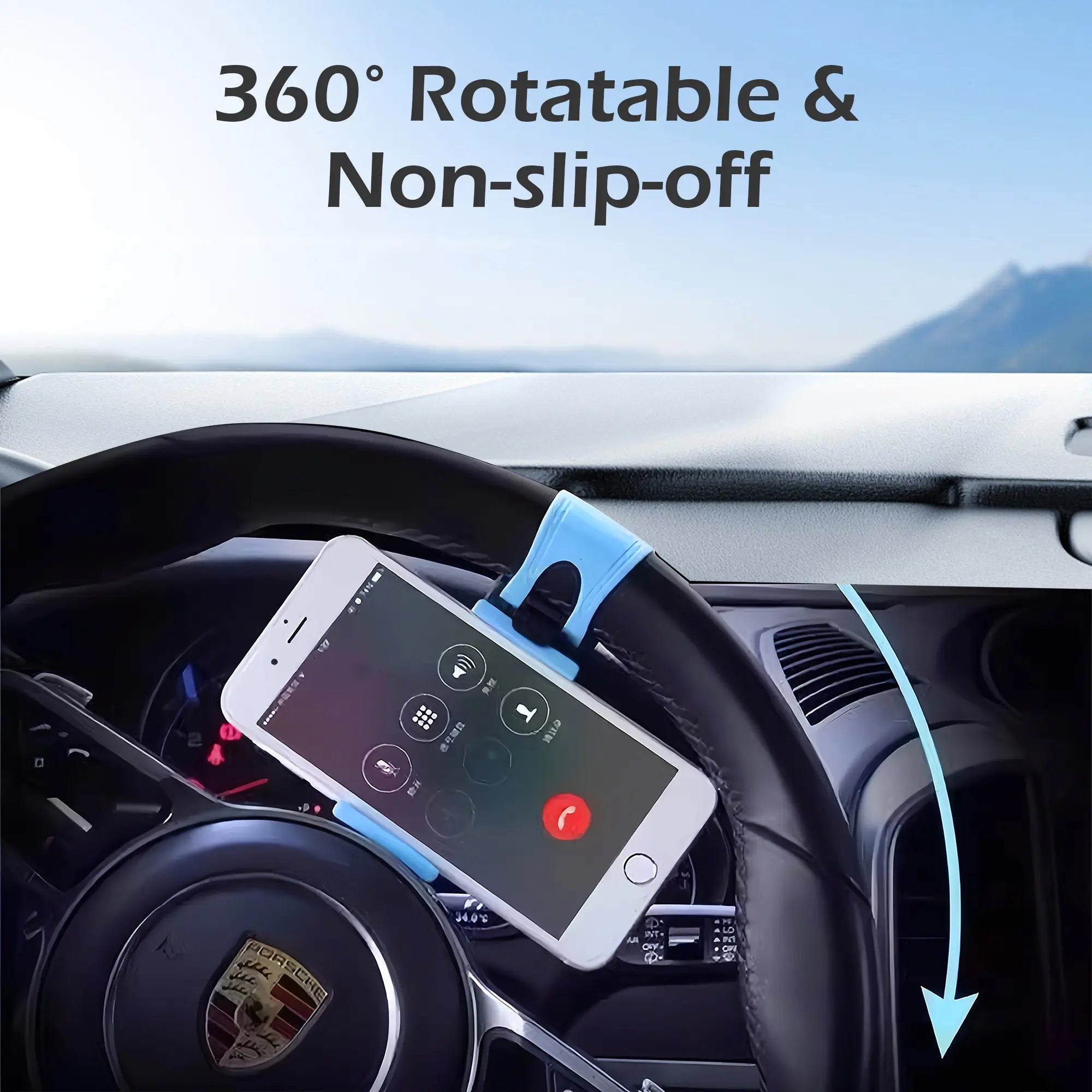 2 Counts of Steering Wheel Phone Holders, Mixed Color Fixers, Stable during Driving, Phone Won’T Fall Off