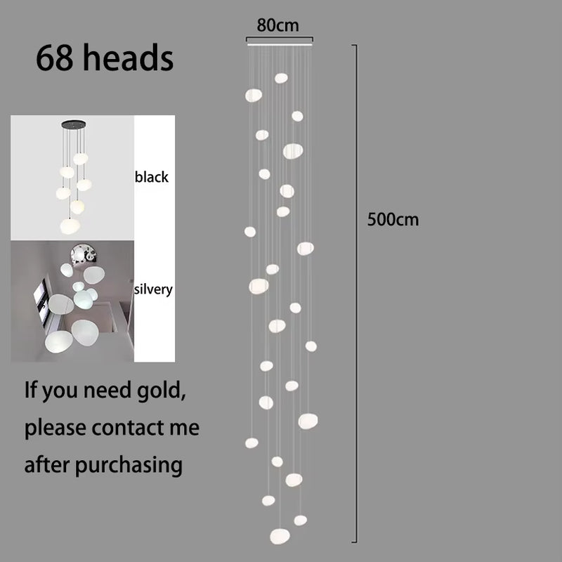 Modern Home Decor Led Lights Pendant Light Lamps Forstaircase Chandeliers for Living Room Hanging Light Indoor Lighting