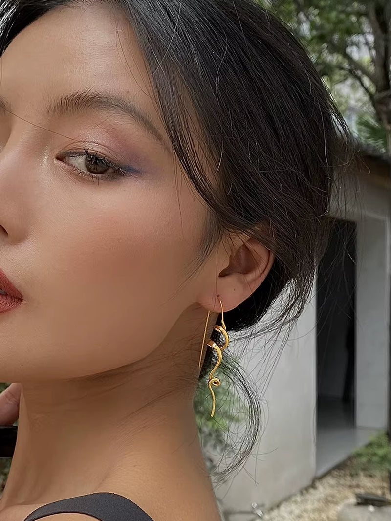 Fashionable Abstract Three-Dimensional Design Earrings Temperament Female Earrings Hanging Jewelry Accessories Gifts