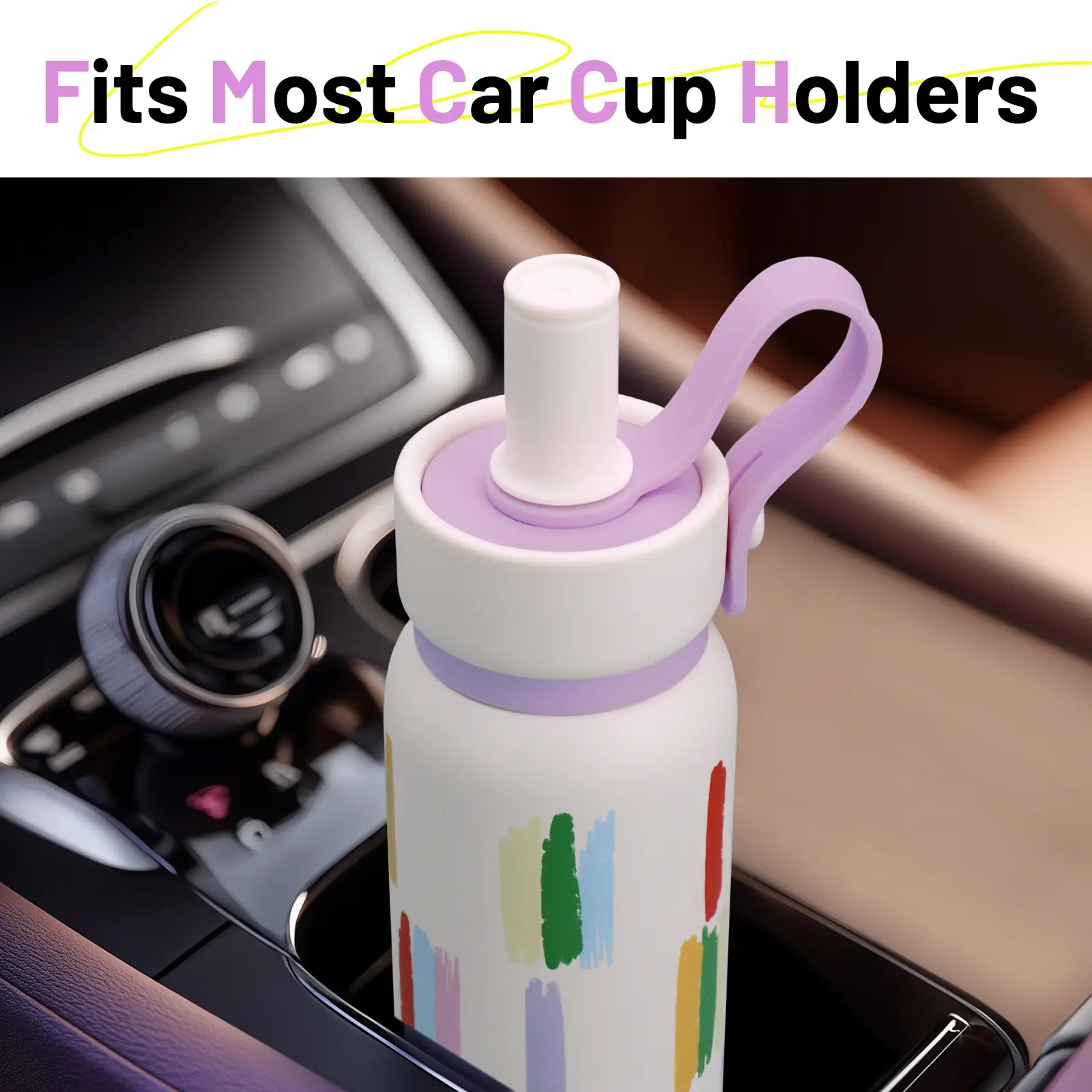 Augshark 24 Oz Insulated Water Bottle, 316 Stainless Steel Liner Tumbler with Handle & Flip Straw, Leak-Proof Vacuum Bottle for Gym, Travel, Sports, School Cup Gift Thermal Bottle