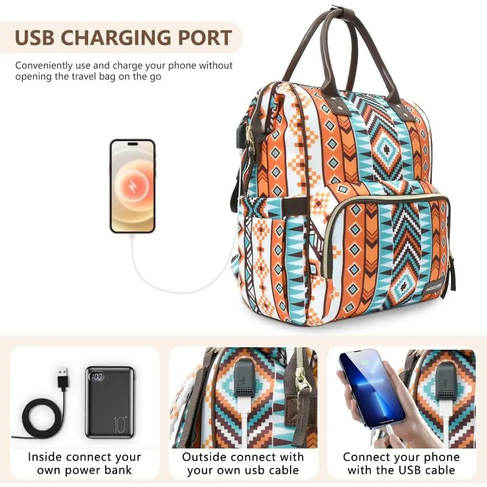 Ladies' Diaper Bag Backpack - a Wranger-Style Baby Bag for Mothers, with a Spacious Design That Pairs Well with Stroller Belts and Pacifiers. This Multi-Functional Travel Diaper Bag Is Suitable for Both Men and Women