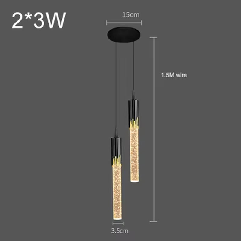 Modern Luxury Crystal Pendant Lamps Home Decor Bedside Hanging Light for Living Room Kictchen Bedroom Ceiling Chandelier Lights