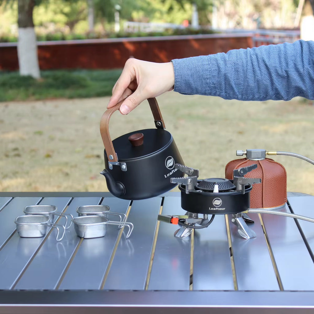 1.1L Lightweight Aluminum Alloy Portable Camping Kettle for Boiling Water