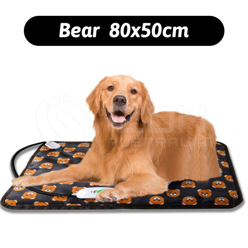 Large Pet Electric Heat Mat AU Plug Warmer Pad Blanket Waterproof Dog Cushion