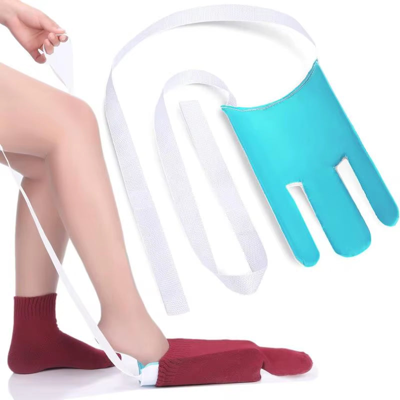 Sock Aid Tool for Seniors - Adjustable Stocking Slider for Easy On and Off, No-Bend Sock Helper