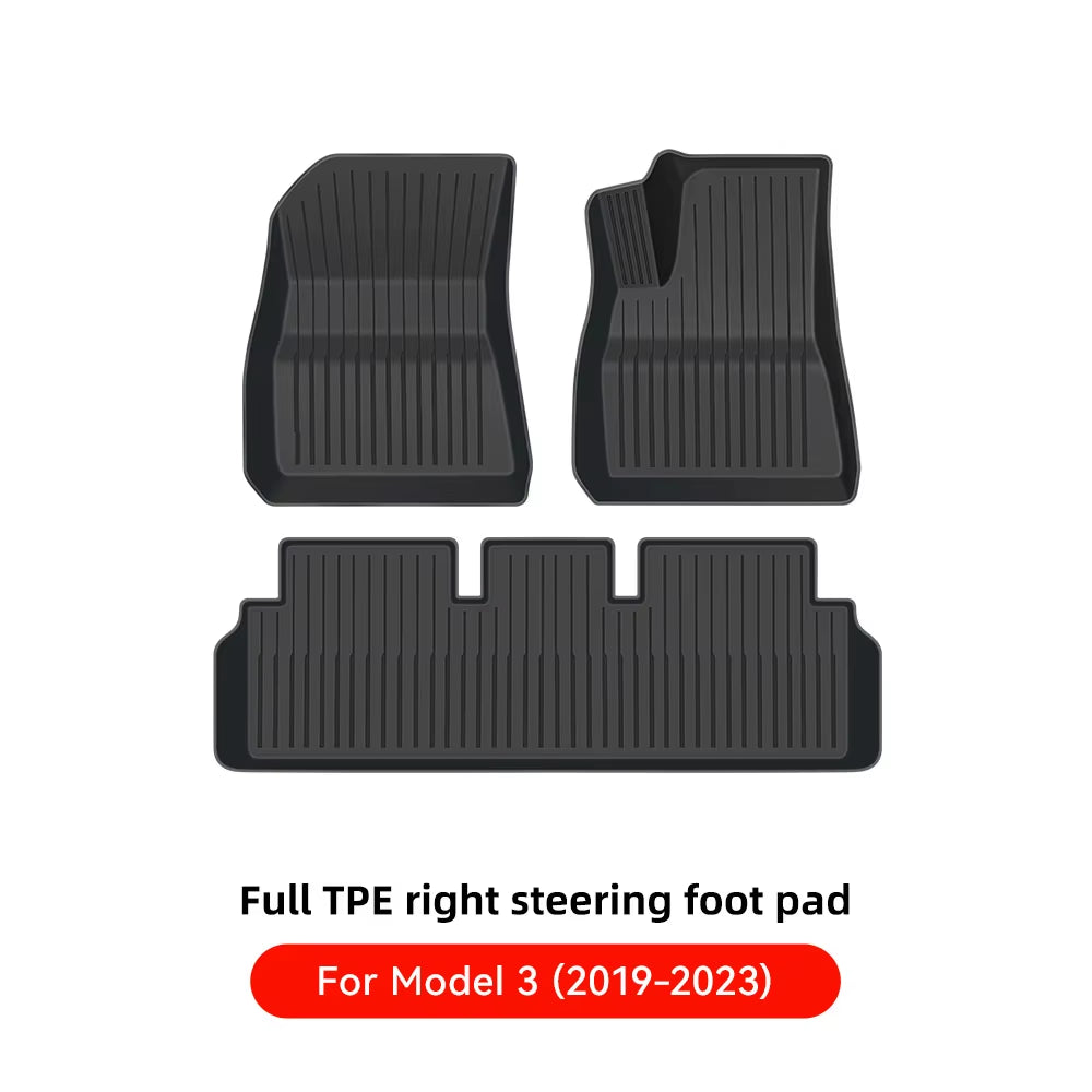 for Tesla Floor Mat Model Y 2021-2026 Model 3 Highland Car Trunk Mat Luggage Mat TPE Waterproof Anti-Slip Set Floor Liner Mat
