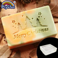 Merry Christmas Handmade Soap Stamp Making Transparent Xmas Tree Natural Soap Chapter with Handle Acrylic Chapters Custom