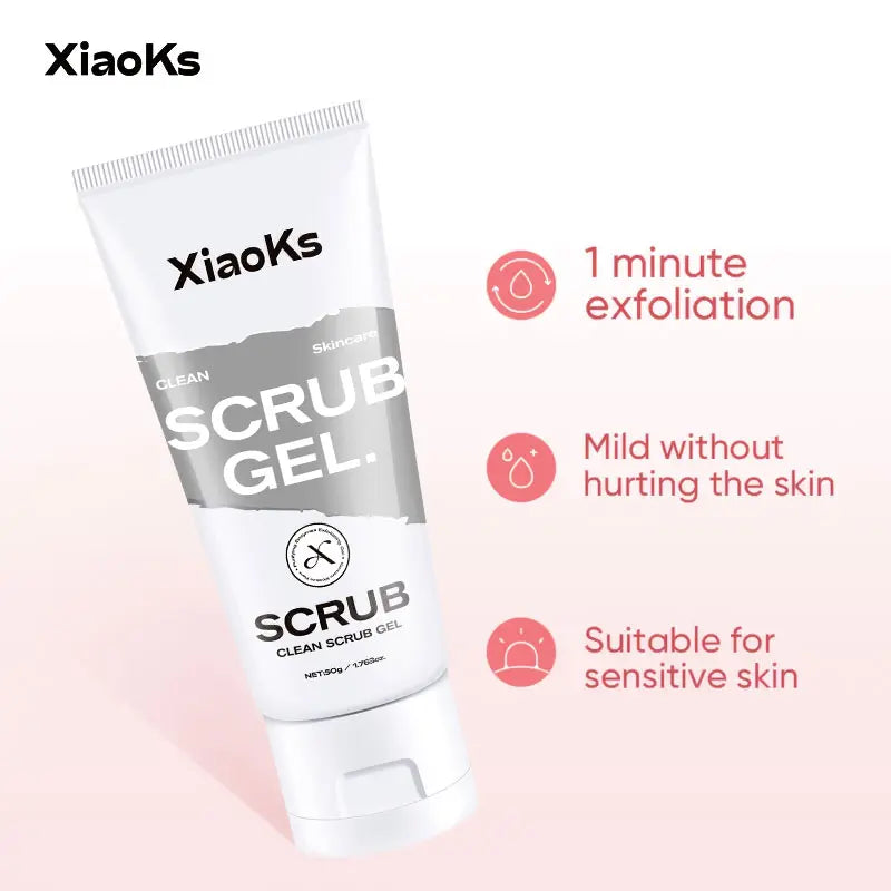 [Pack of Three]Xiaoks Gentle Exfoliating Scrub Gel 50G - Skin-Friendly Full-Body Exfoliation for All Skin Types, Sensitive Skin Friendly, Daily Cleansing & Renewal