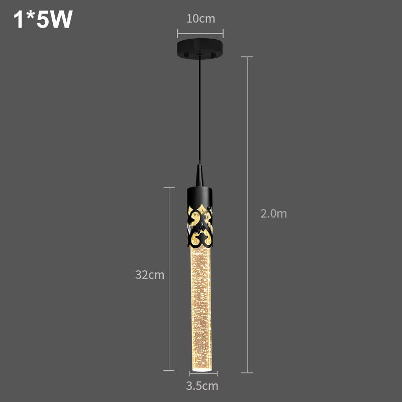 Modern Luxury Crystal Pendant Lamps Home Decor Bedside Hanging Light for Living Room Kictchen Bedroom Ceiling Chandelier Lights