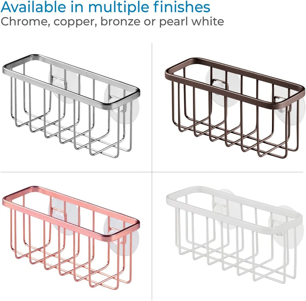 Gia Sink Caddy, Stainless Steel Dish Sponge Holder, Essential Kitchen Sink Organiser, Silver