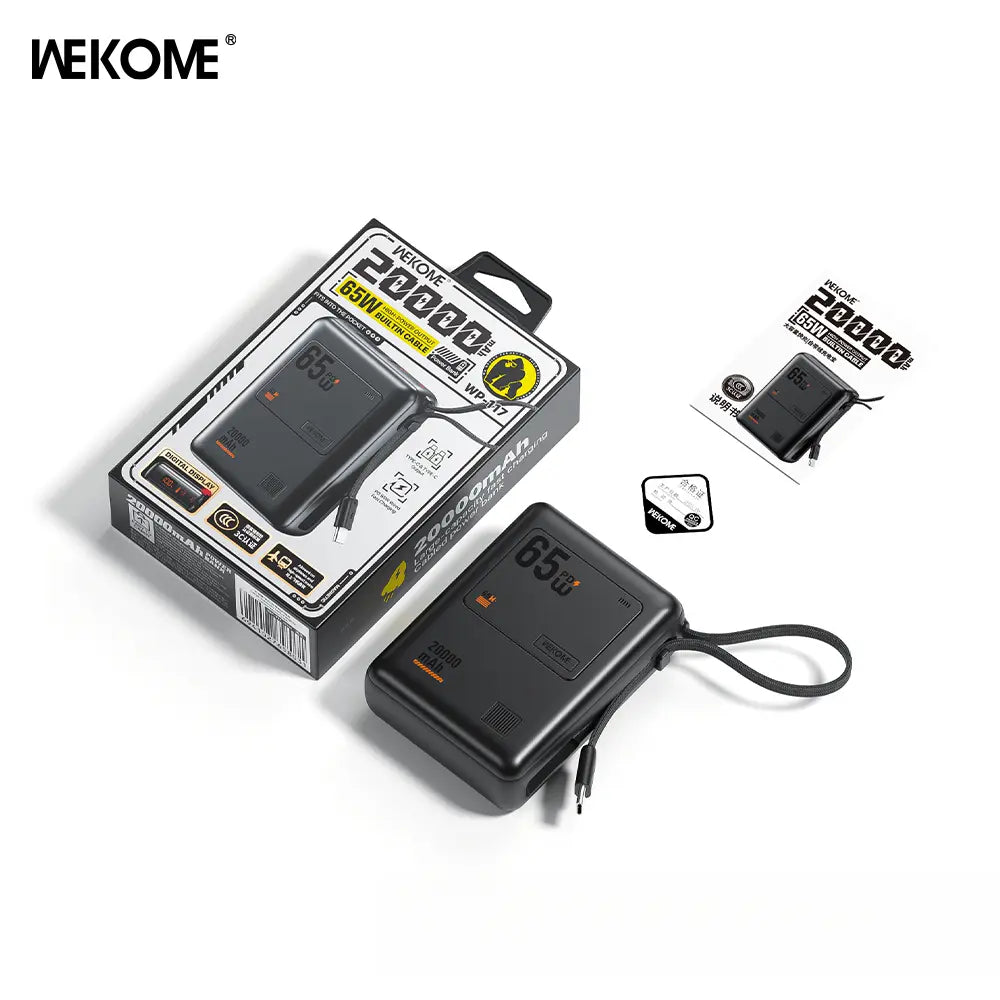 20000Mah Mini Portable Charger Power Bank for Phone.65W Super Fast Charger with 2-In/Output and Digital Display, Lightweight and Compact.Holiday Gifts