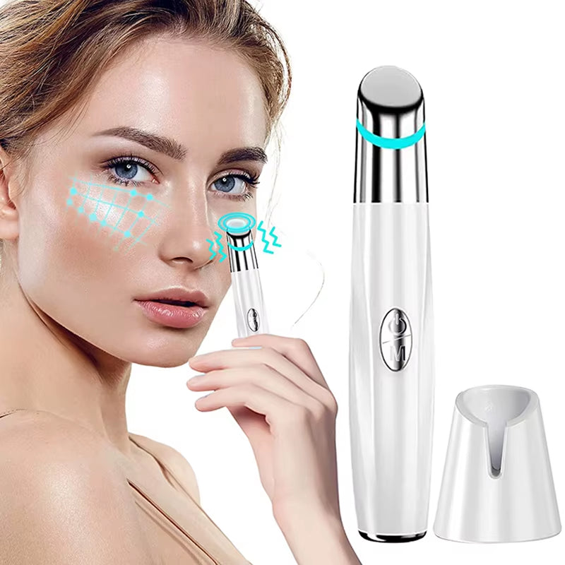 IPL Eye Face Massager Vibration Heated Facial Massage Wand Pen Dark Circles Puffiness anti Wrinkle Skin Care Tool Beauty Device