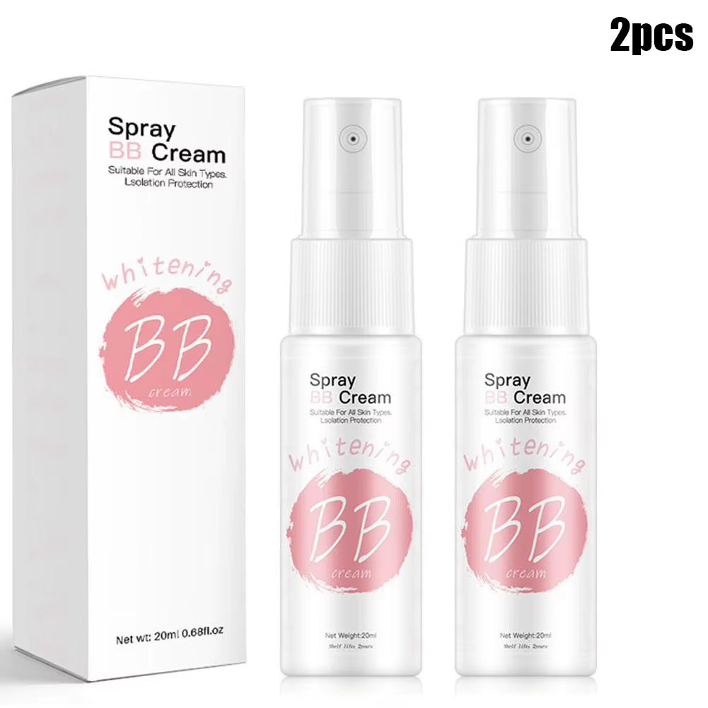1/2/3PCS 20Ml Whitening Moisturizing Base Spray BB Cream Concealer Brighten Face Beauty Skincare Foundation High Coverage Makeup