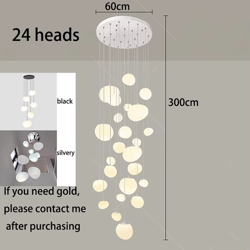 Modern Home Decor Led Lights Pendant Light Lamps Forstaircase Chandeliers for Living Room Hanging Light Indoor Lighting