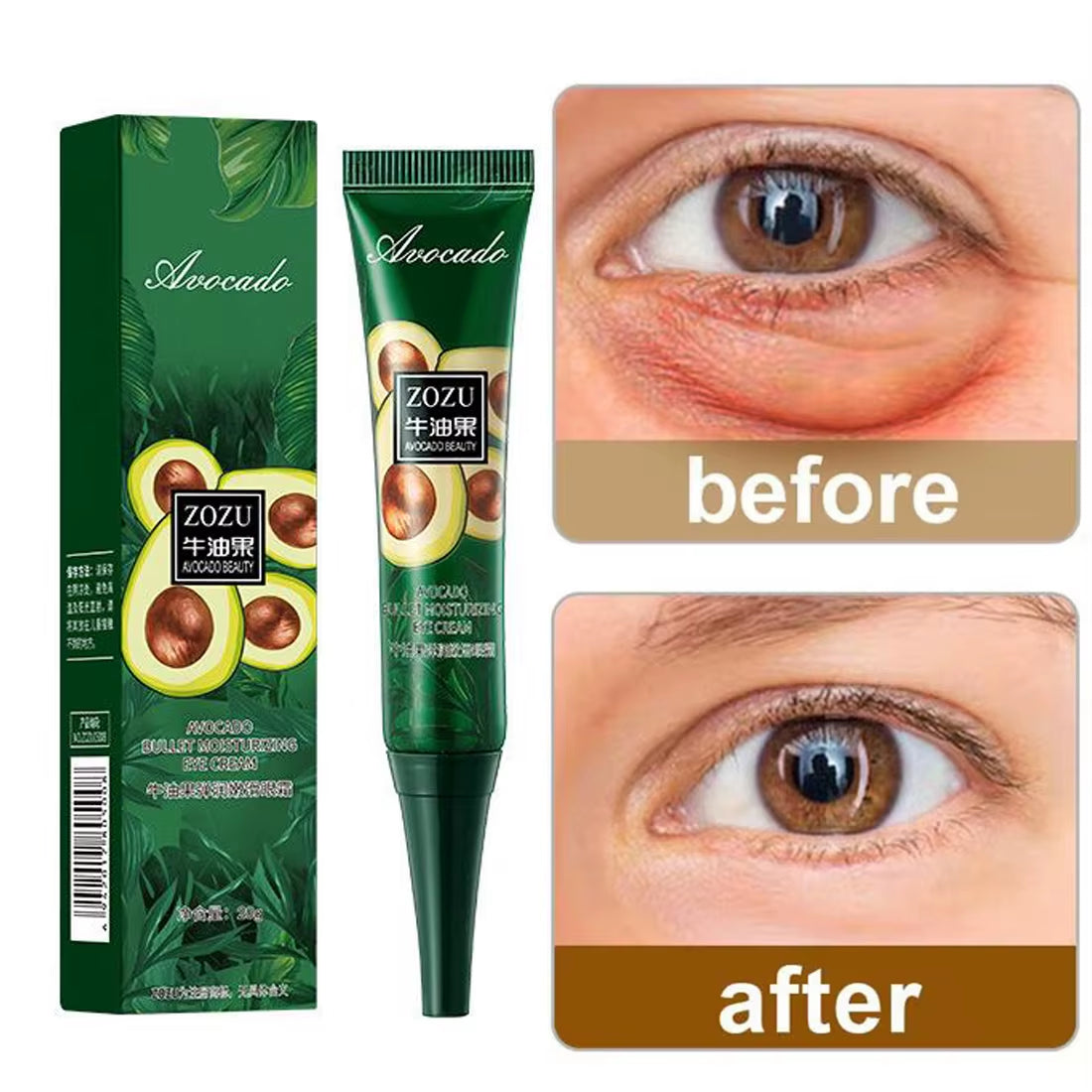 Avocado Eye Cream anti Dark Circles Removal Eye Bags Puffiness Moisturizing anti Wrinkle Eyes Creams Skin Care Prdoucts