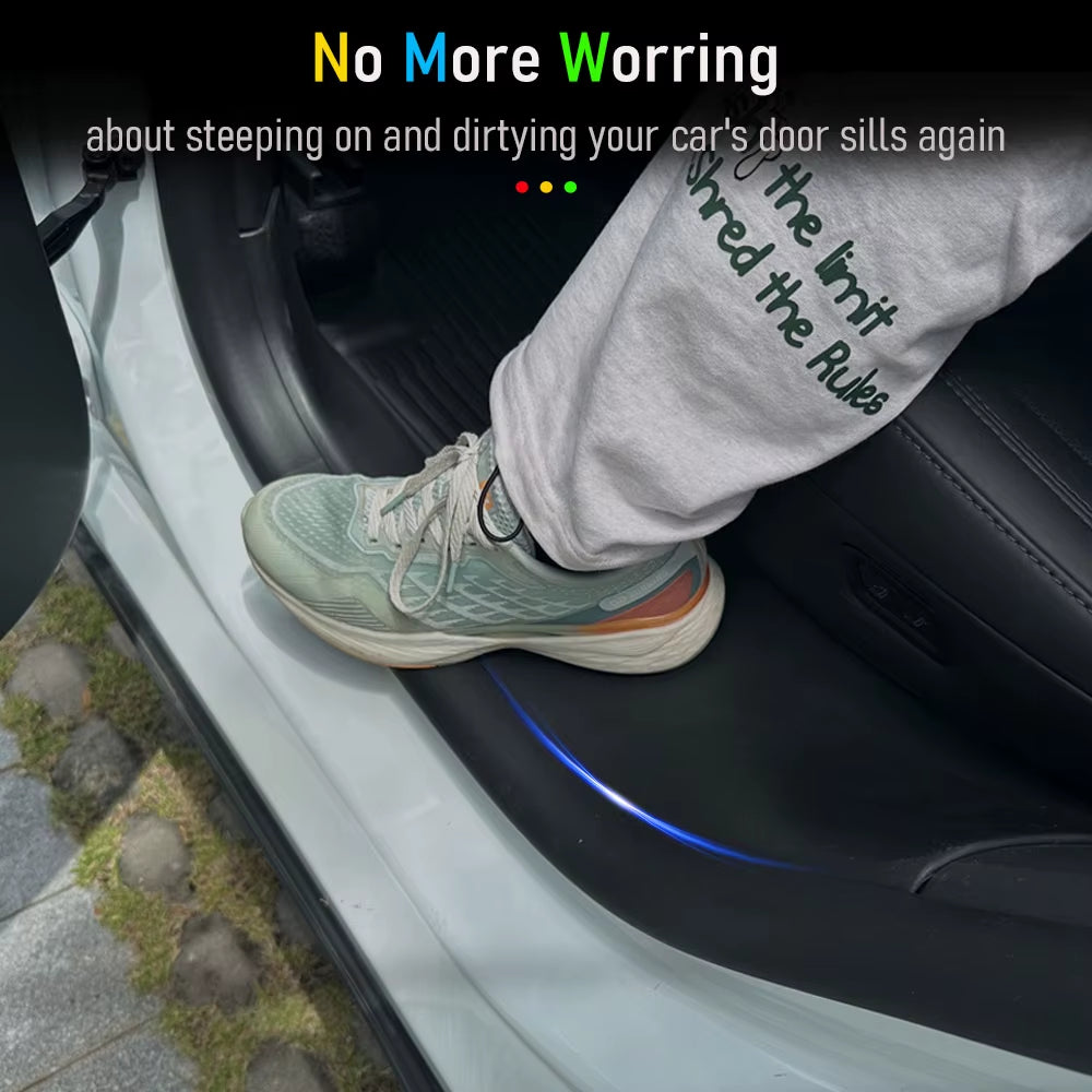 Front Rear Door Sill Guard for Tesla Model 3 Y Juniper 2025 2026 Pedal Protector Cover Anti-Kick Mats anti Dirty Pad Accessories