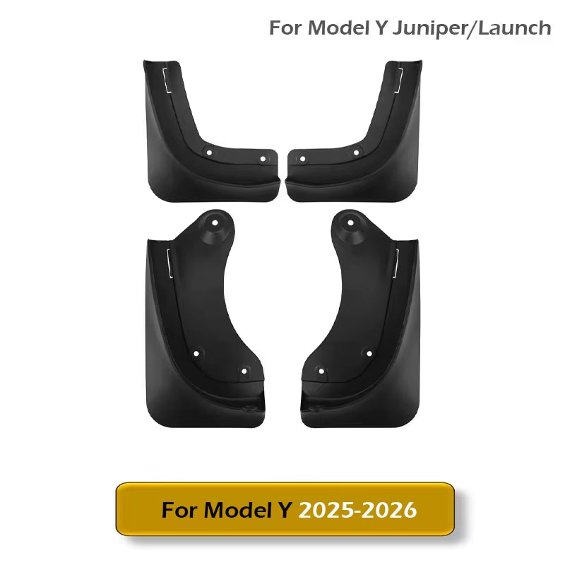 Mud Flaps for Tesla 2020 - 2024 2025 Model Y Juniper Splash Guards Fender No Drilling No Tape All Weather Mudflaps Accessories