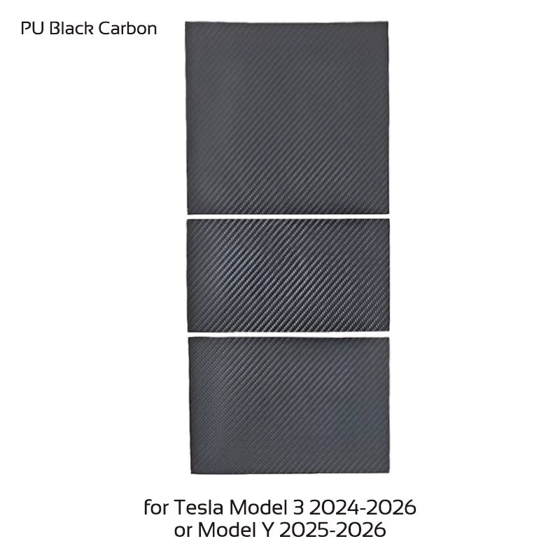 For Tesla Model 3 Highland Y Juniper 2021-2026 PU Center Console Protector Cover Central Control Panel Sticker Film Accessories