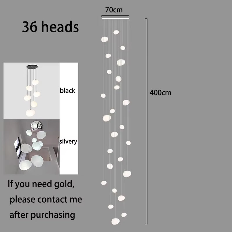 Modern Home Decor Led Lights Pendant Light Lamps Forstaircase Chandeliers for Living Room Hanging Light Indoor Lighting