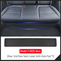 Rear Seat Lower Protective Mat for 2025 2026 Tesla Model Y Juniper PU Leather under Seat Anti-Kick Pads Car Interior Accessories