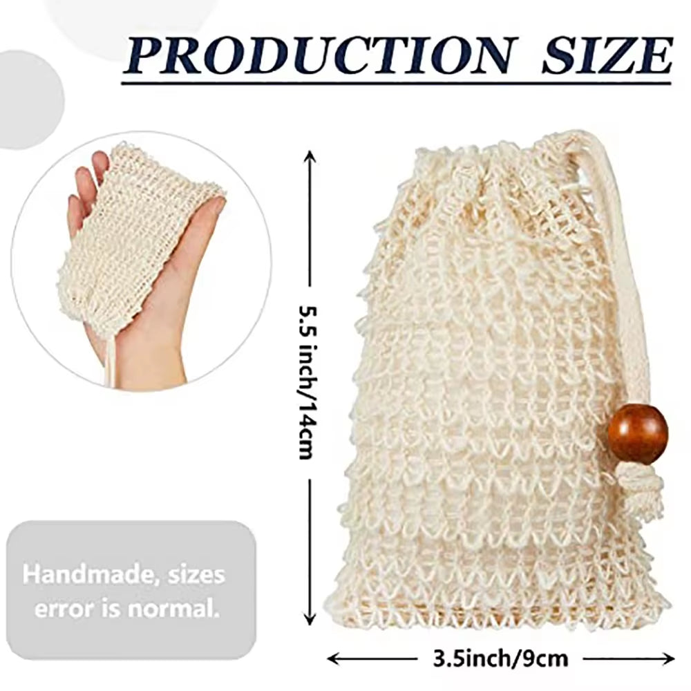 Natural Soap Foaming Net Bags Bath Washing Tools Body Cleaning Bubble Helper Mesh Cleaning Home Bathroom Exfoliating Supplies