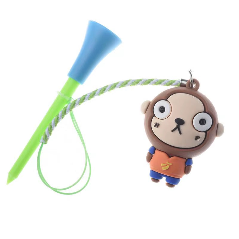 Golf Rubber Tee Golf Tee Holder Golf Rubber Tee with Rope Cartoon Golf Tees Exquisite Golf Accessories Random