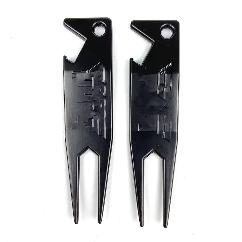 2 in 1 Metal Golf Divot Repair Tool Golf Club Groove Cleaner Golf Putting Green Fork Golf Pitchforks Golf Accessories