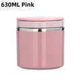 630/1000ML Food Thermal Jar Insulated Soup Cup Stainless Steel Vacuum Cup Lunch Box with Handle Sealed Bento Box
