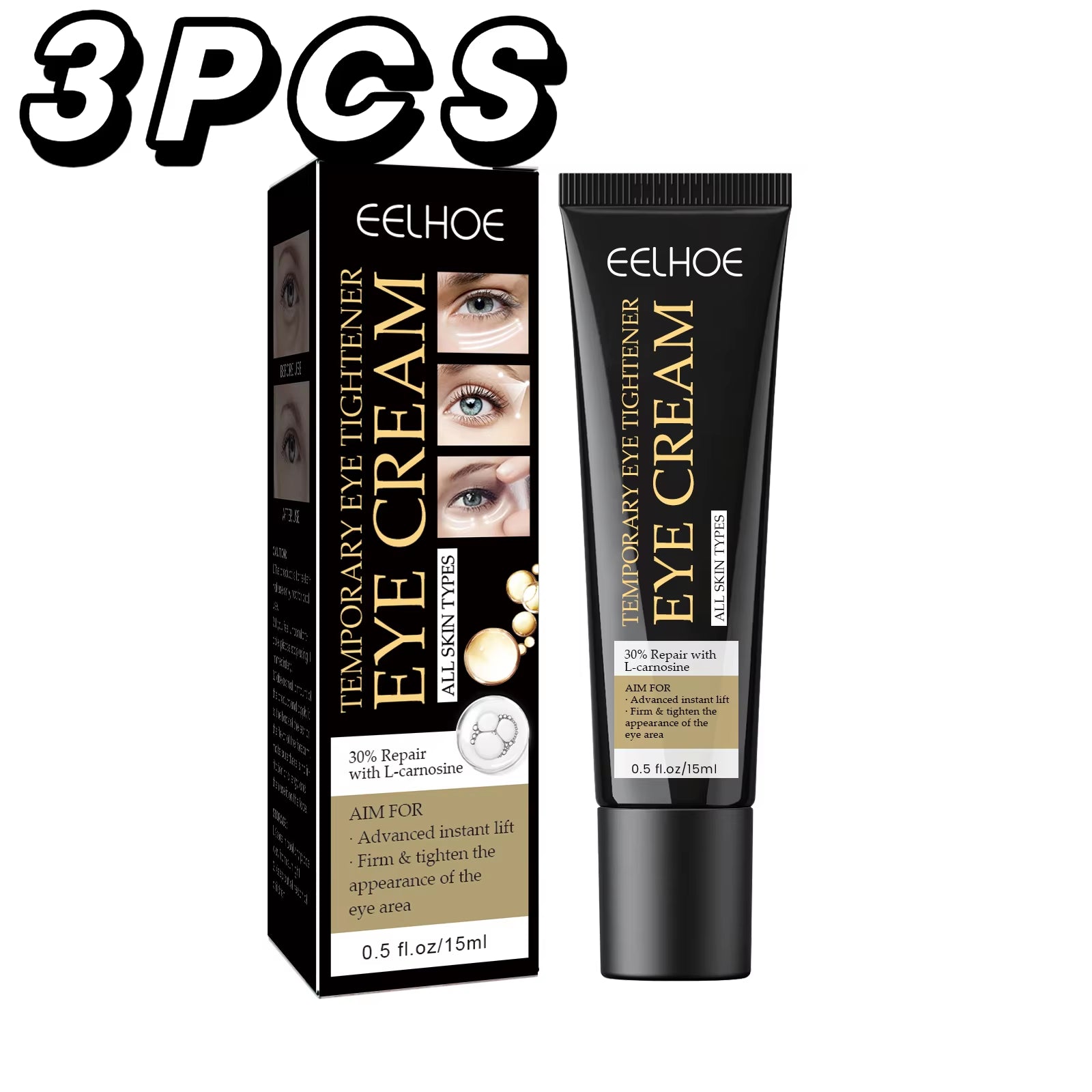 EELHOE Eye Firming Cream for Dark Circles Removal anti Bags under the Eyes Moisturizing Eye Contour Nourishing Eye Repair Cream