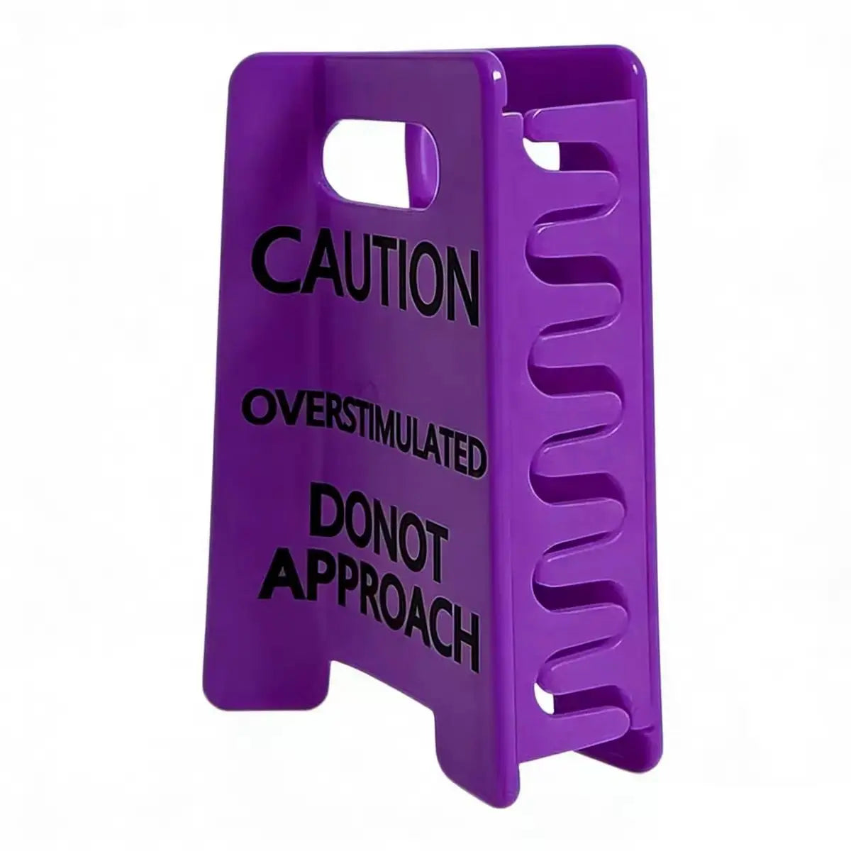 Overstimulated Caution Sign Hair Claw Clip, Setting Boundaries Caution Sign Hair Claw for Women, Funny Mental Health Awareness Gift, Large Hair Clips for All Hair, Yellow Novelty Hair Accessory