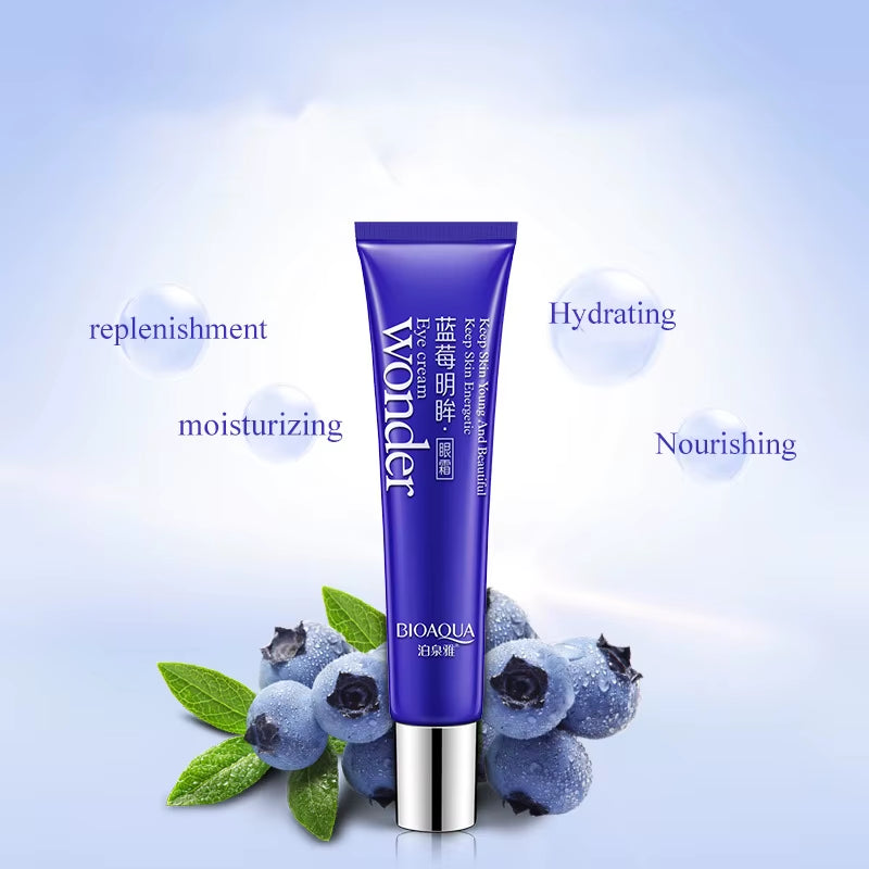 BIOAQUA Blueberry Lighting Eye Cream Moisturizing Eye Gel Remove Eye Bag anti Puffiness Dark Circles Removal anti Wrinkles Care