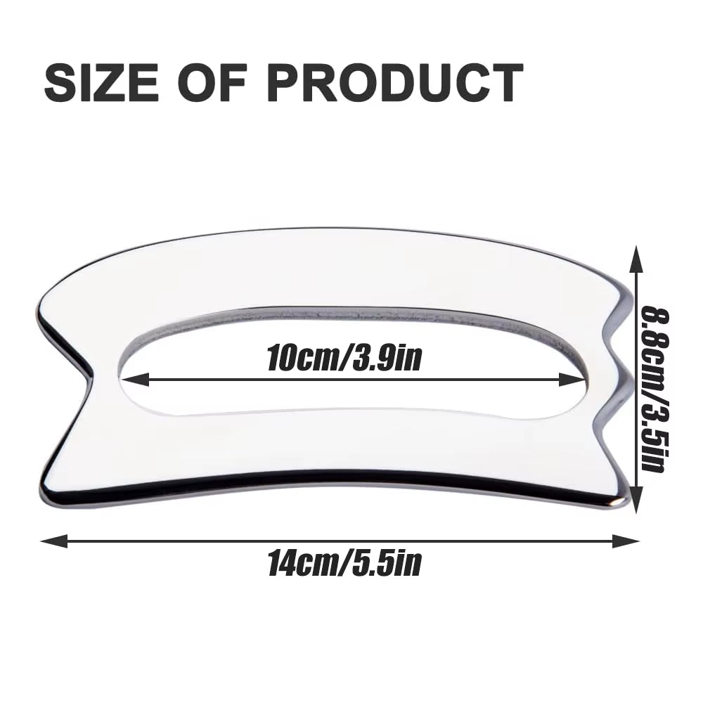 Stainless Steel Gua Sha Massager Muscle Scraper Metal Scraping Tool Body Deep Tissue Fascia Face Relaxation Massage Body Shaping