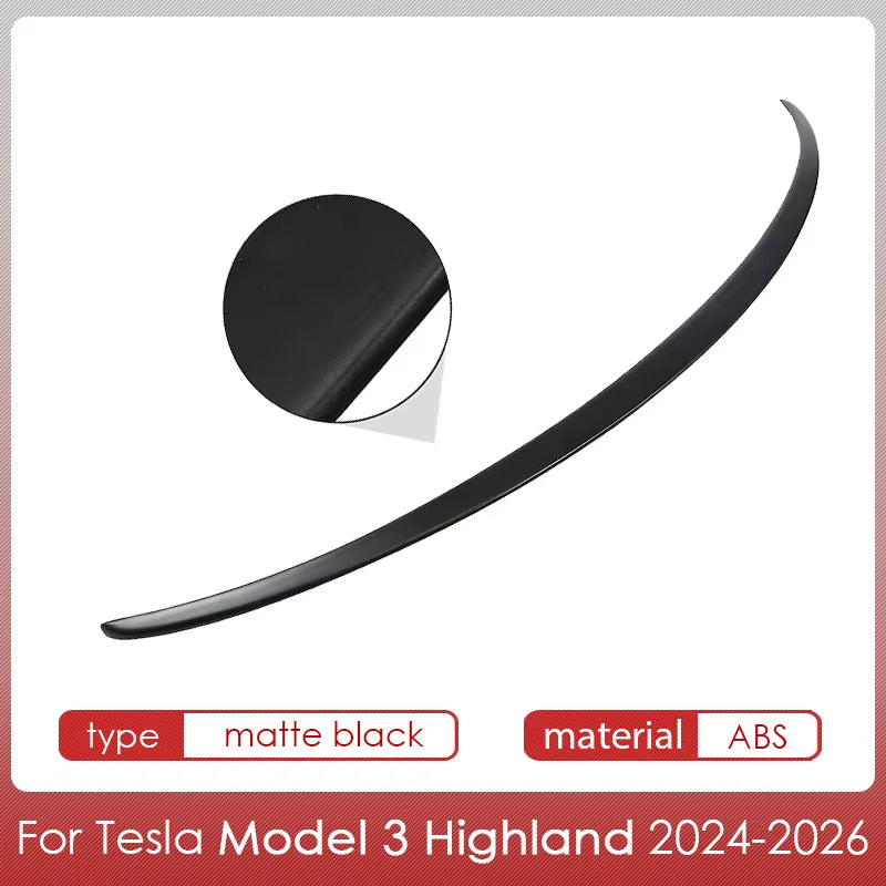 Spoiler for Tesla Model Y Juniper Accessories Spoilers Wings for Tesla Model 3 Highland Accessories 3/Y 2017-2026 ABS Material