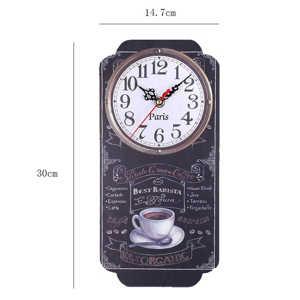 Retro Wall Clock European Style Hanging Wall Decor Clocks for Office Kitchen Living Room Bedroom Home Bar Decor