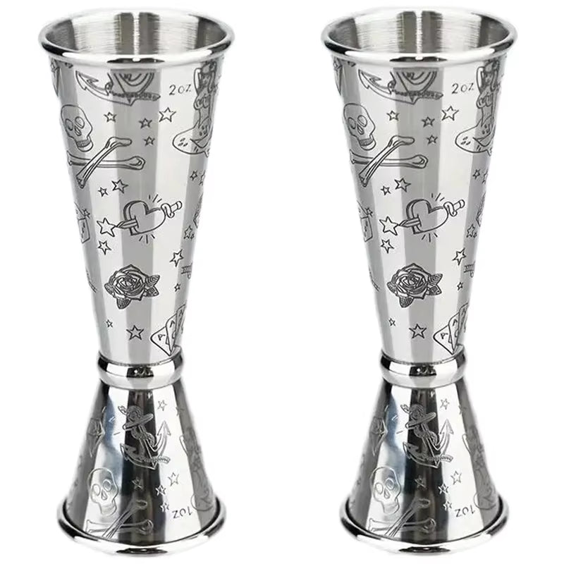 New Cocktail Wine Shaker Measure Cup 30/60Ml Stainless Steel Double Shot Drink Spirit Measure Jigger Kitchen Supplies Tools Bar