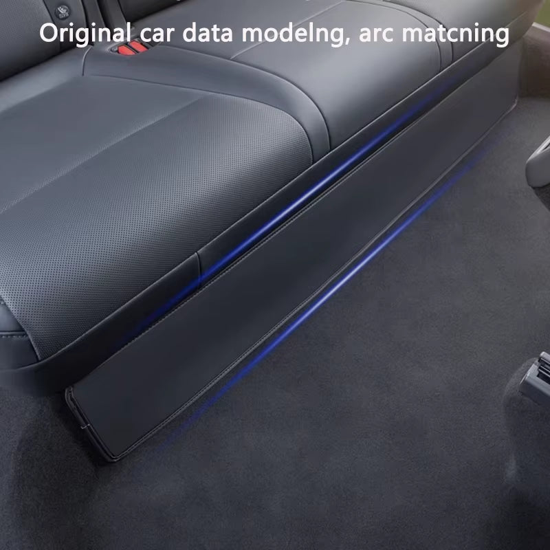Rear Seat Lower Protective Mat for 2025 2026 Tesla Model Y Juniper PU Leather under Seat Anti-Kick Pads Car Interior Accessories