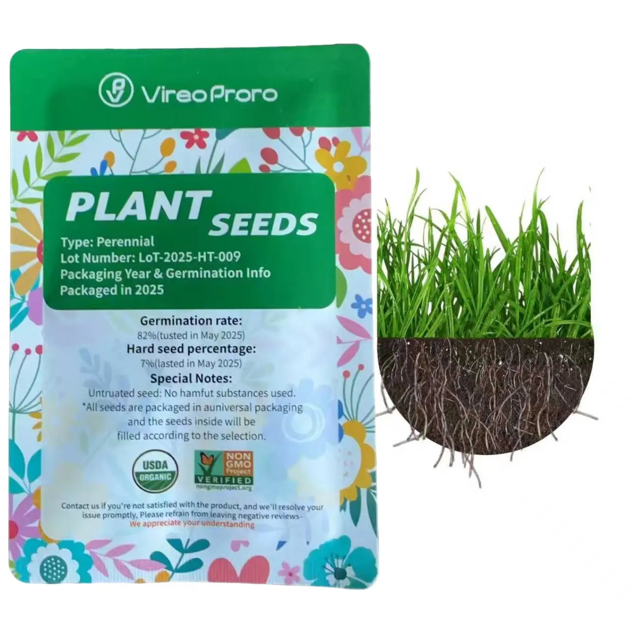 Lawn Seeds, Perennial Lawn Seeds, Suitable for Planting in Outdoor Yards and Landscape Areas. Suitable for Shady Areas. Grass