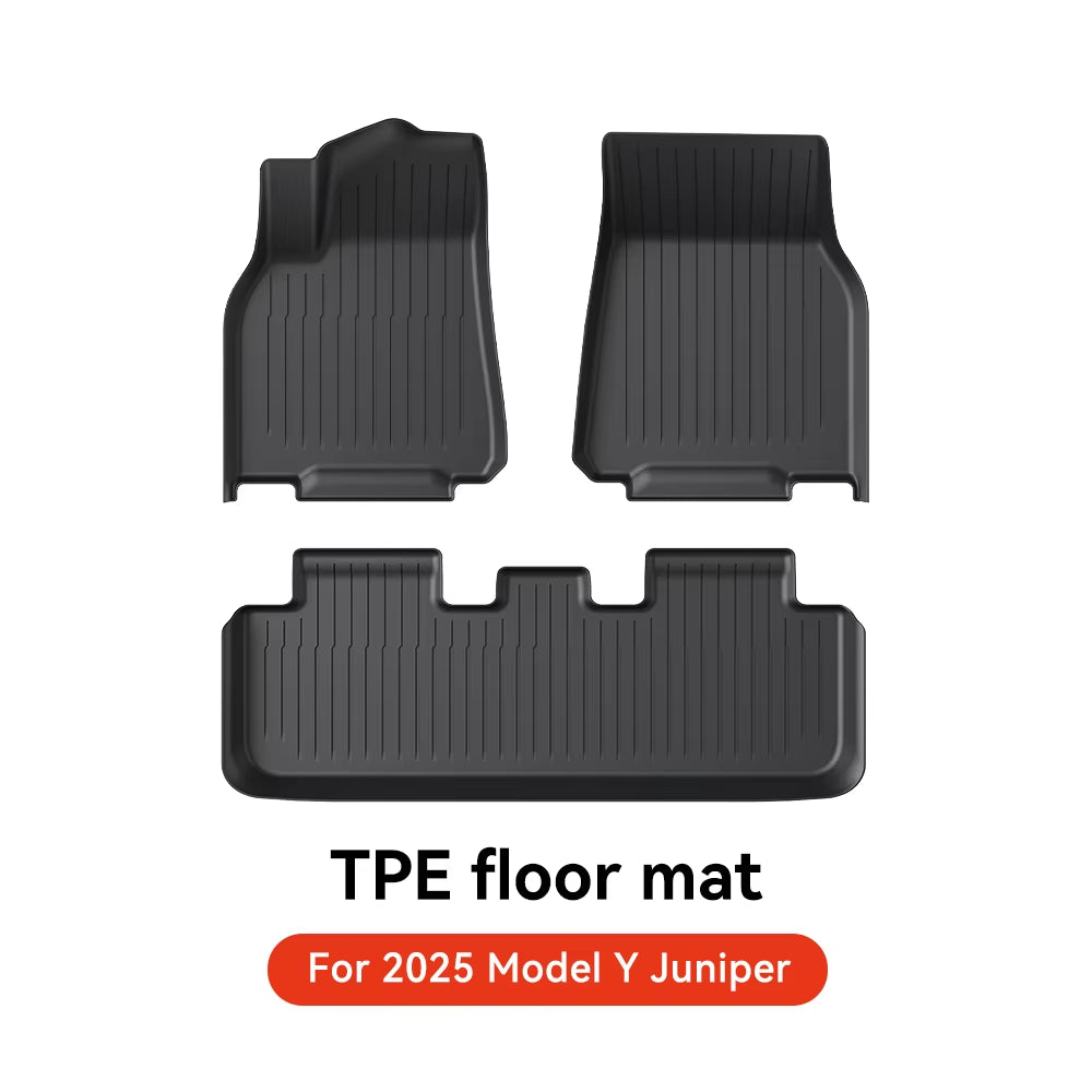 for Tesla Floor Mat Model Y 2021-2026 Model 3 Highland Car Trunk Mat Luggage Mat TPE Waterproof Anti-Slip Set Floor Liner Mat
