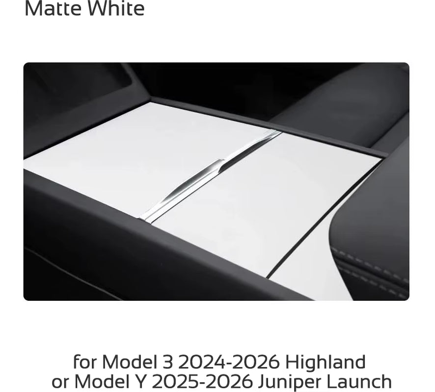 For Tesla Model 3 Highland Y Juniper 2024-2026 Center Console Cover Protector Sticker Central Control Panel Film Car Accessories