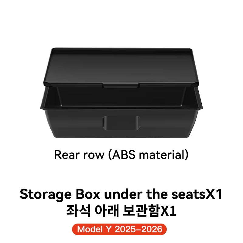 for Tesla Model Y 2026 Juniper Launch under Seat Storage Box Case Car Seat Organizer Vehicle Underseat Drawer Tray Accessory