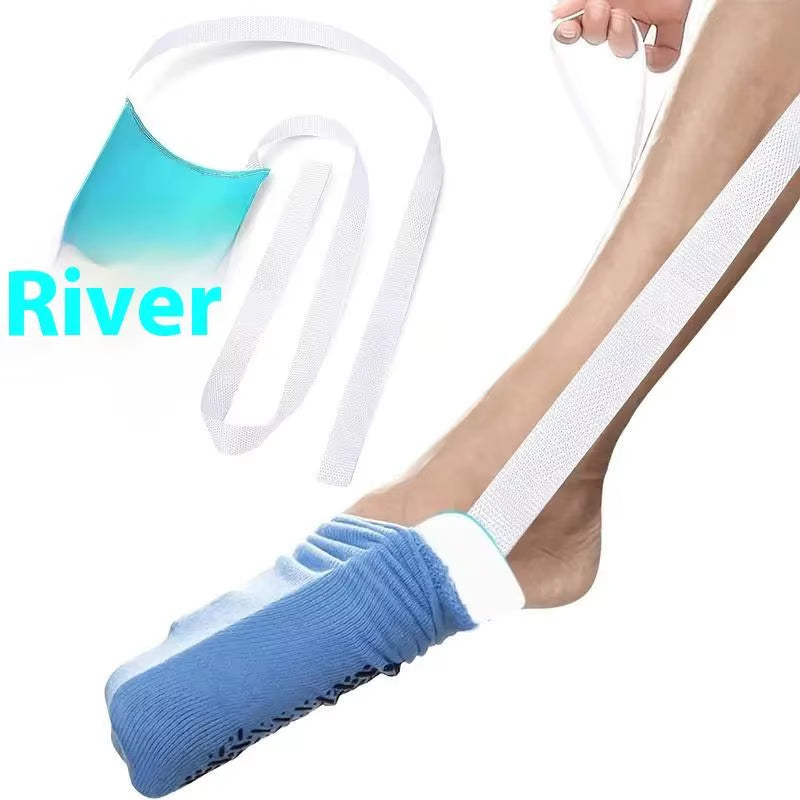 Sock Aid Tool for Seniors - Adjustable Stocking Slider for Easy On and Off, No-Bend Sock Helper