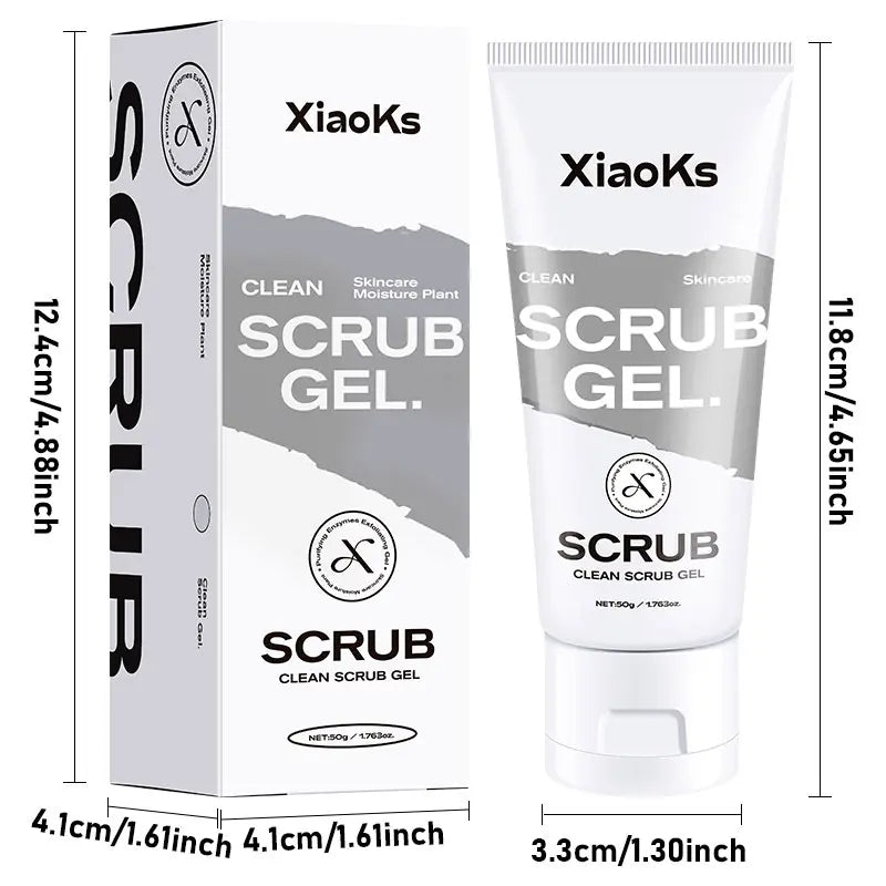 [Pack of Three]Xiaoks Gentle Exfoliating Scrub Gel 50G - Skin-Friendly Full-Body Exfoliation for All Skin Types, Sensitive Skin Friendly, Daily Cleansing & Renewal