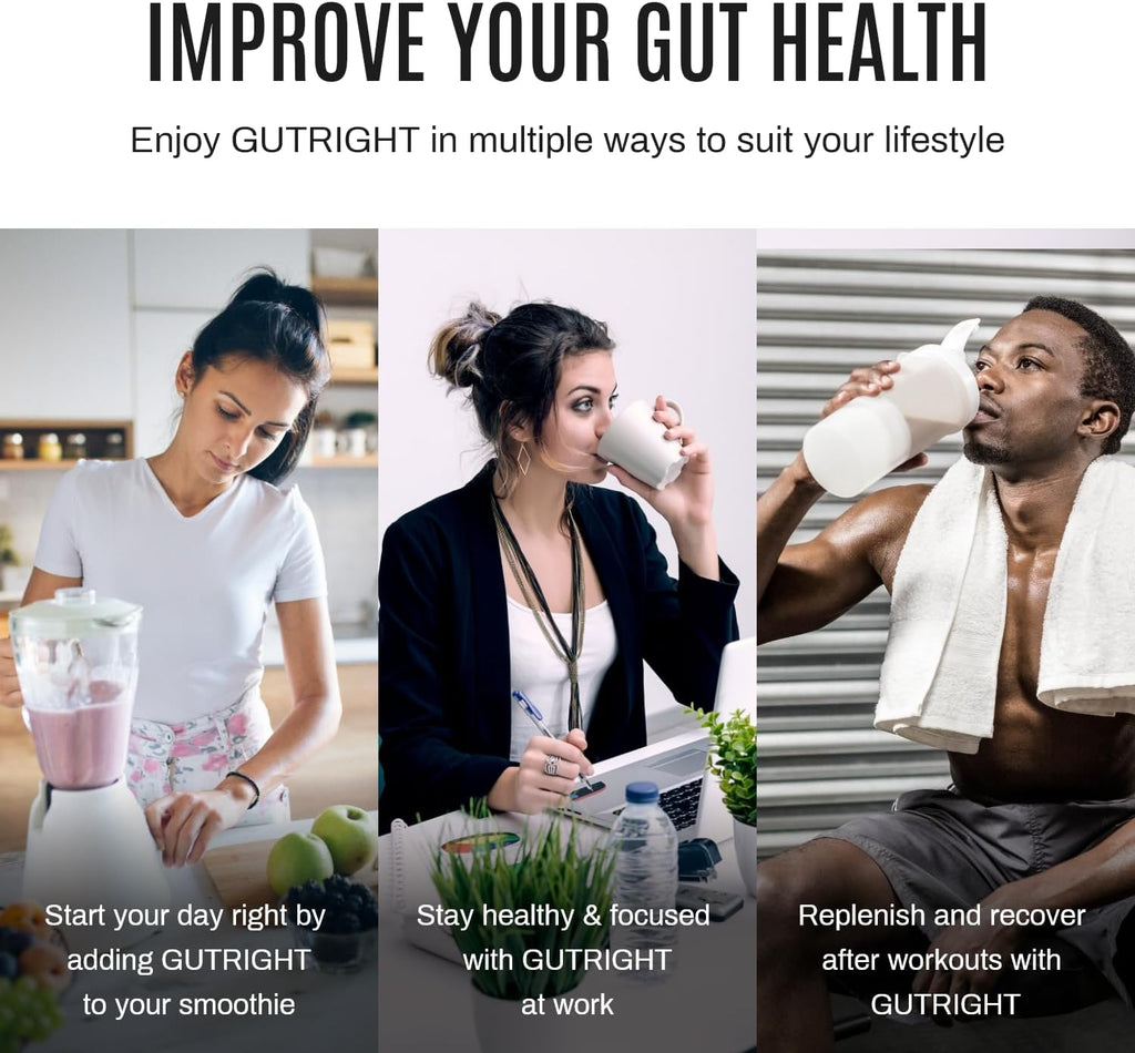 Gutright Plant-Based Modbiotic Blend, with Naturally Occurring Polyphenols and Fibre, No Added Flavours, Non-Gmo, 150G