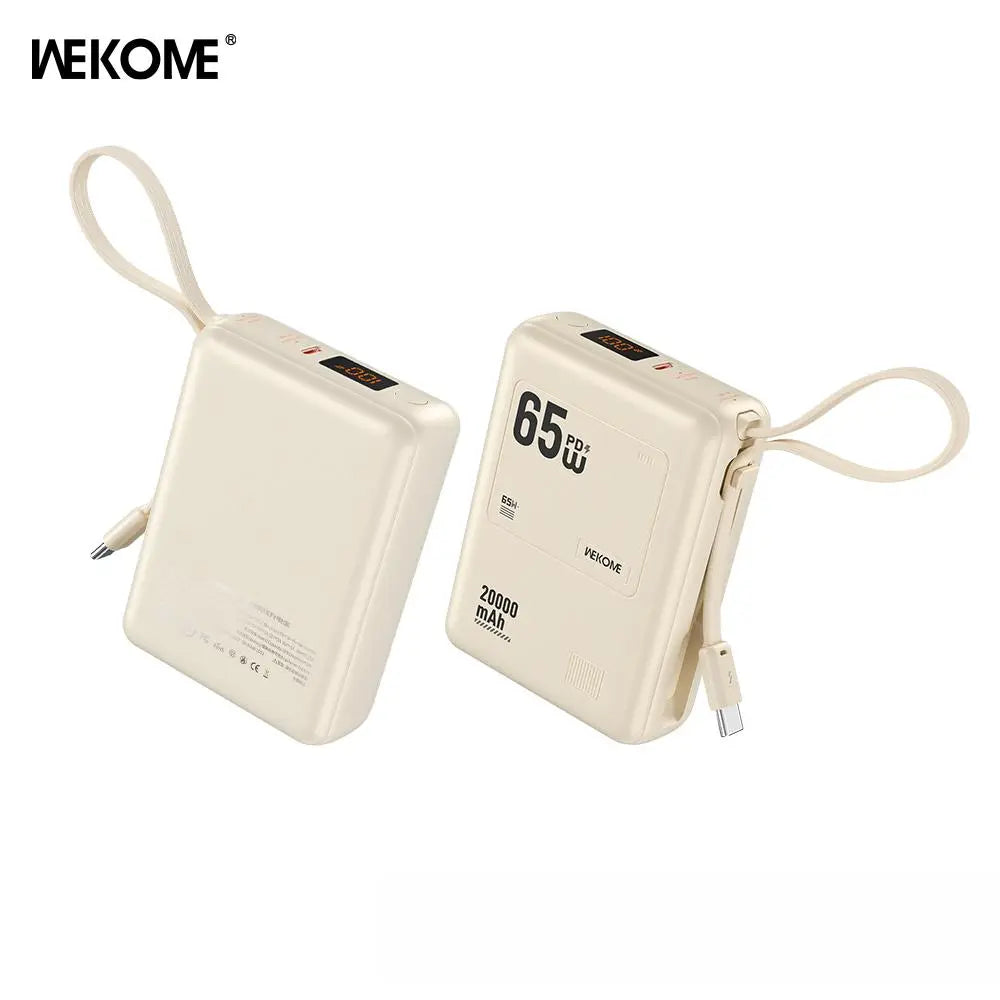 20000Mah Mini Portable Charger Power Bank for Phone.65W Super Fast Charger with 2-In/Output and Digital Display, Lightweight and Compact.Holiday Gifts