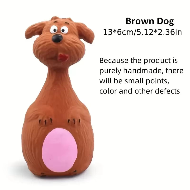 Soft Rubber Chewy Toys Four Styles Squeaky Interactive Throwing Games Cute and Fun Suitable for Small and Medium Sized Dogs